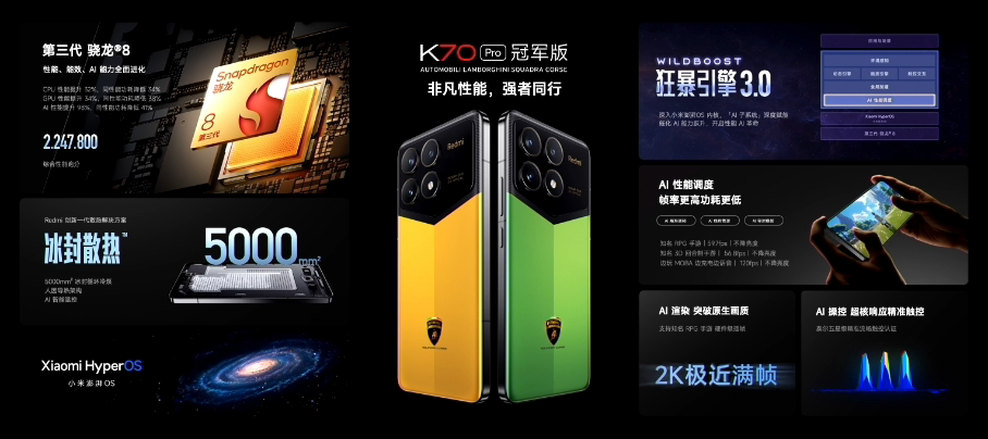 小米 Redmi K70 Pro 冠军版手机发布