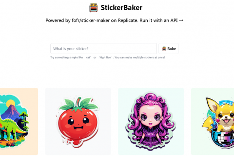 StickerBaker 输入关键词就能生成卡通贴纸