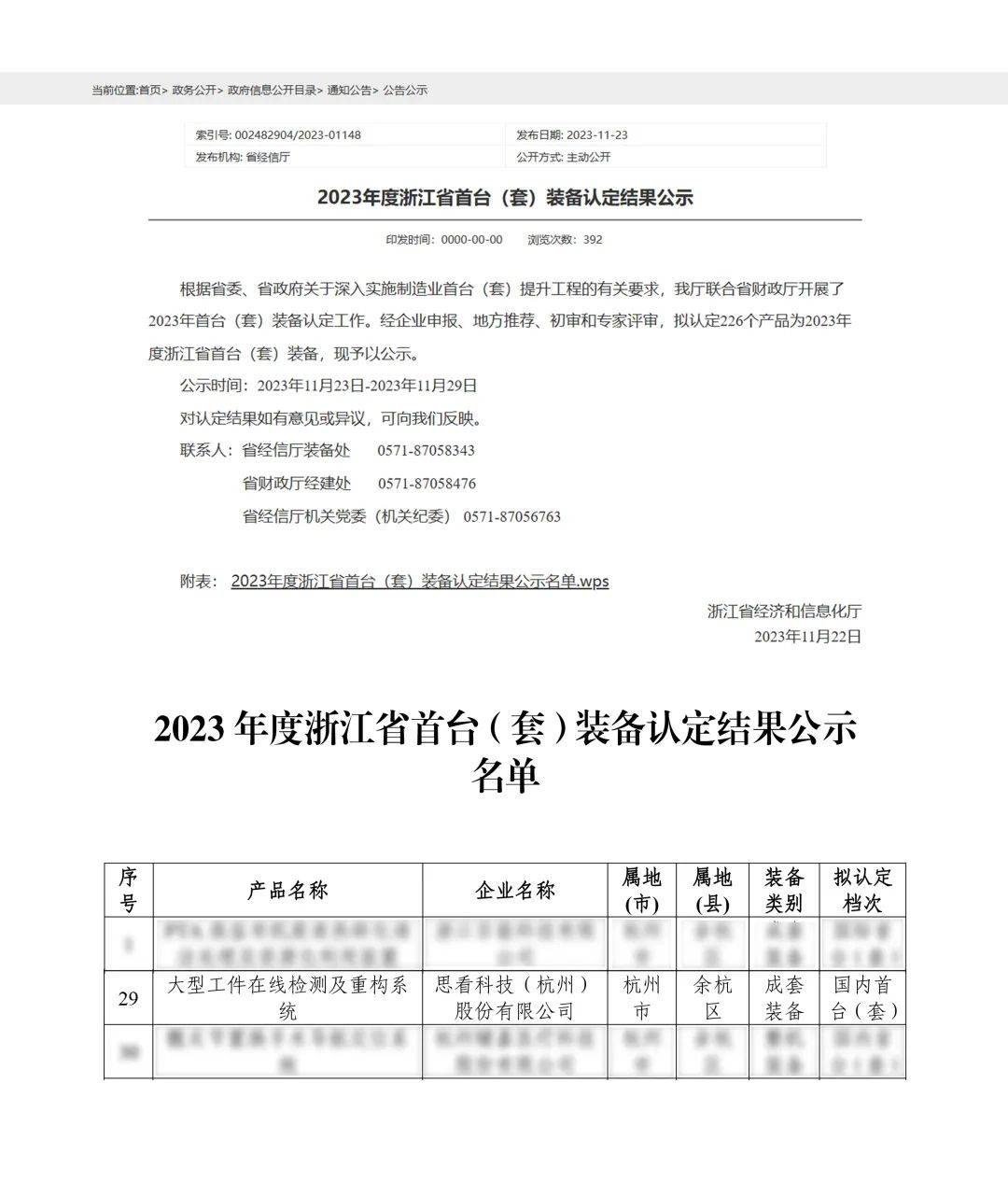 《浙江省高端装备供给清单》出炉，思看科技两项成果上榜